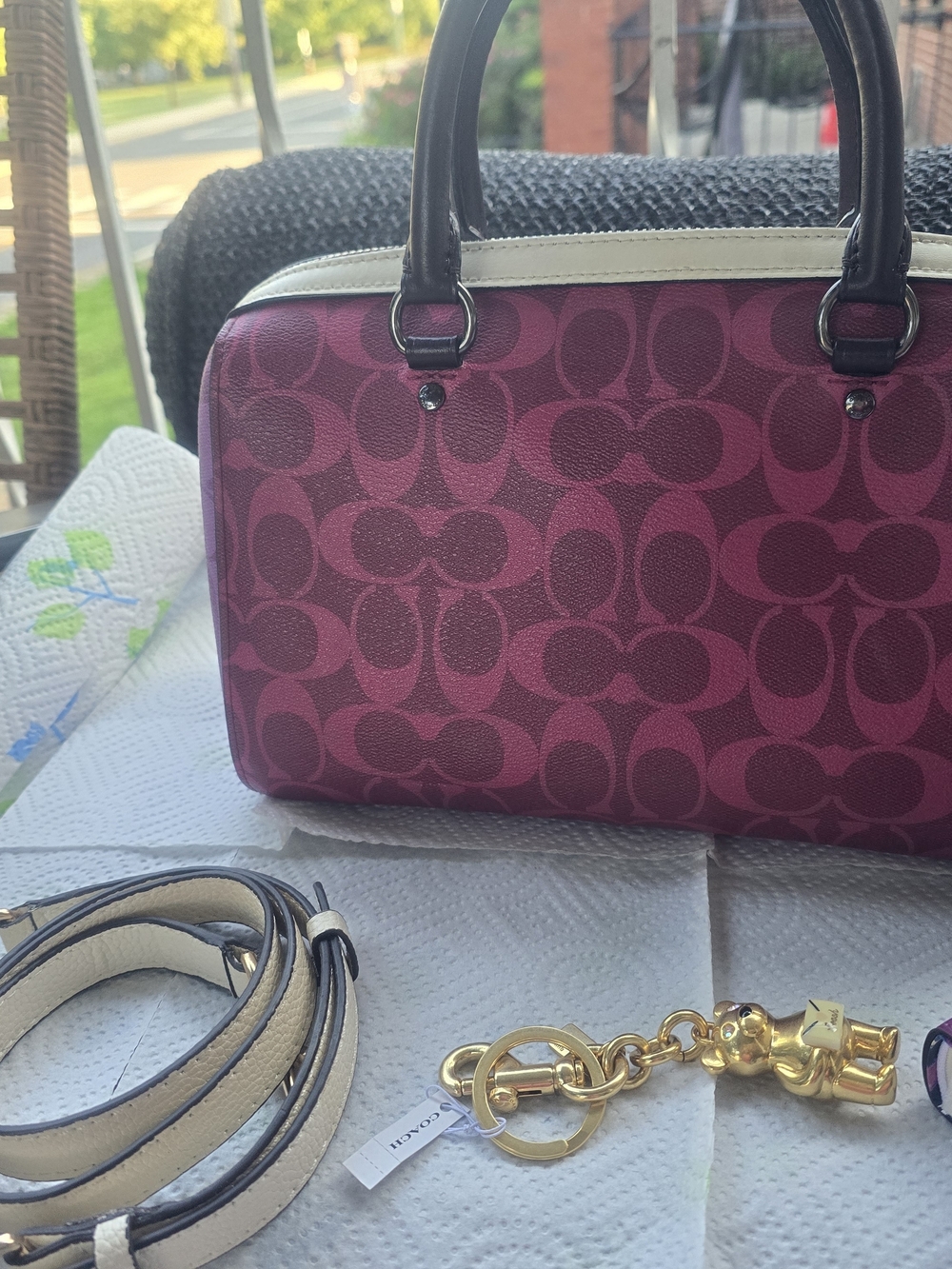 Coach Pink Signature Satchel and Mini Bag Set - Picture 7 of 12